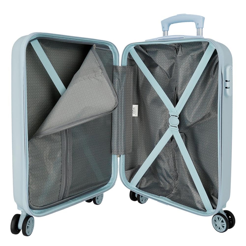 Disney Frozen Trust Your Journey Maleta de Cabina Azul 37x55x20 cms Rígida ABS Cierre combinación 32L 2,5Kgs 4 Ruedas Dobles Equipaje de Mano