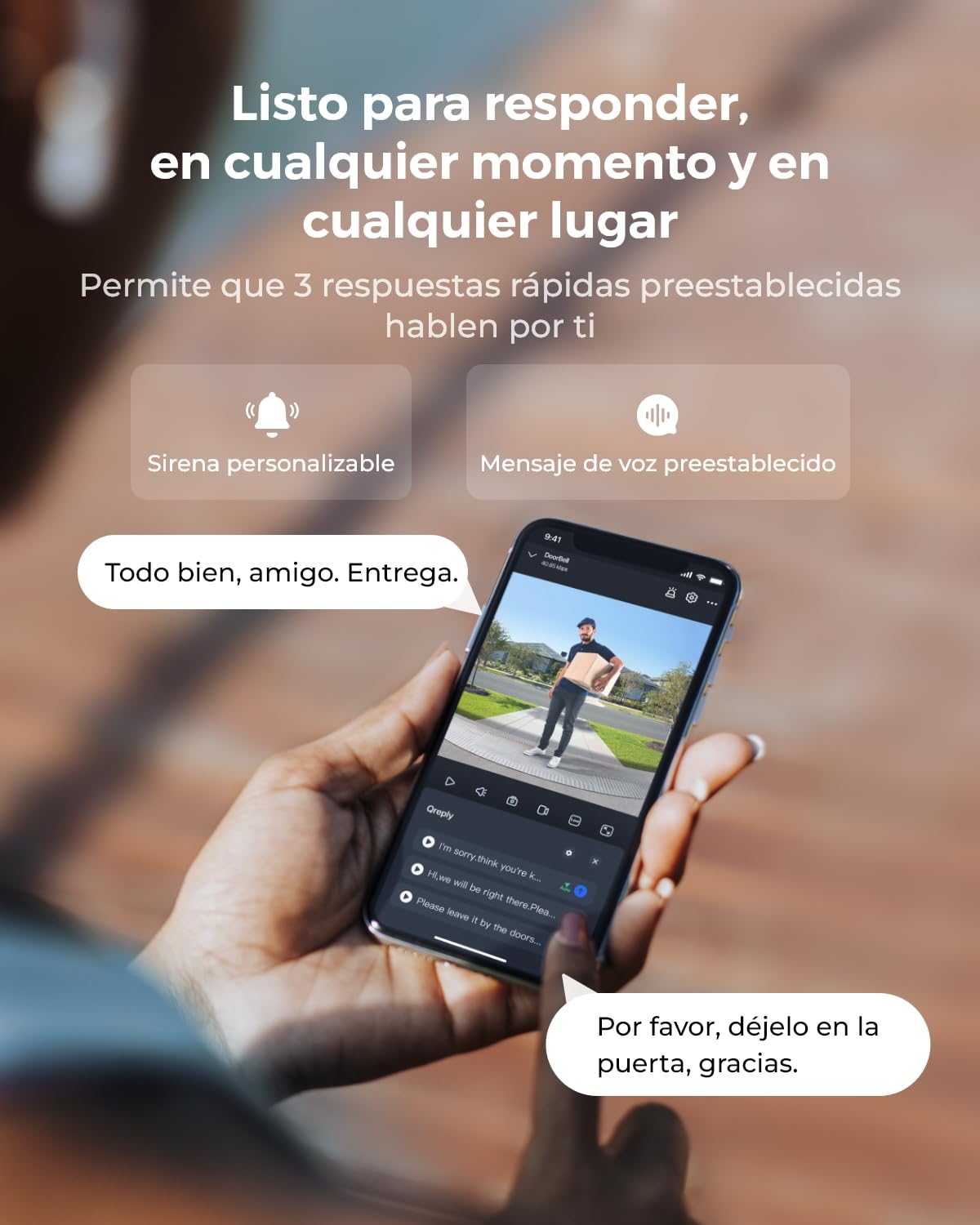 Reolink 2K Timbre Inalámbrico con Cámara, 2,4/5G WiFi Timbre a Batería, Visión 150°x150°, Alimentación por Batería/Cable, Detector de Personas/vehículos/Paquetes, Sin Cuotas, Home Hub Incluido