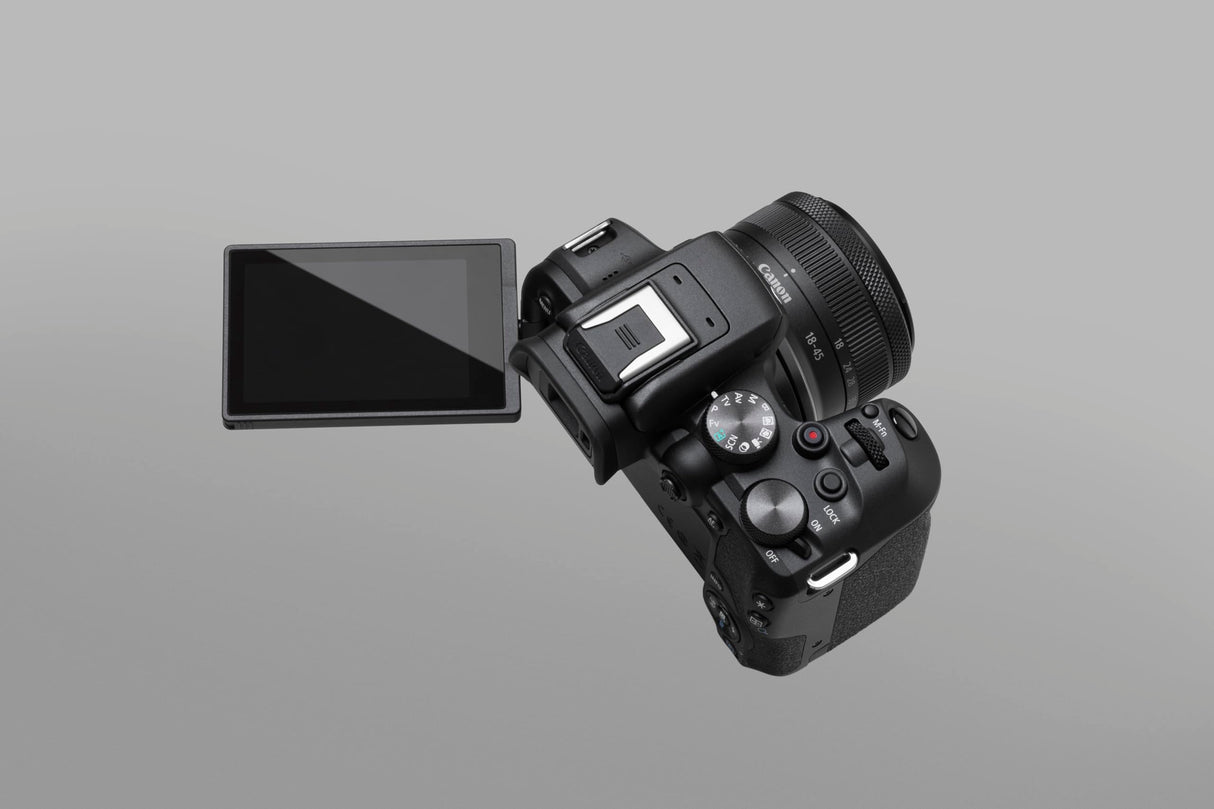 CANON EOS R10 Cámara Mirrorless + Objetivo RF-S 18-45 mm F4.5-6.3 IS STM, Cámara Evil APS-C (24,2 MP) -4 EV, Vídeo 4K 60 fps, Dual Pixel CMOS AF II, Pantalla Táctil de Ángulo Variable, Negro
