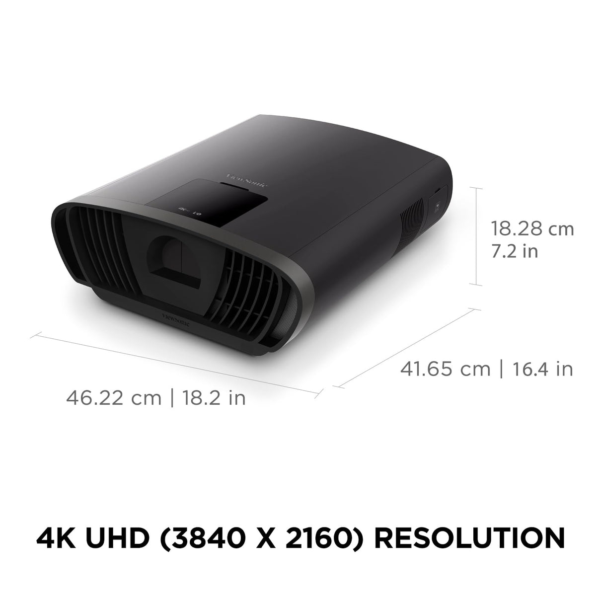 ViewSonic X100-4K UHD Proyector LED para Cine en Casa (4K, 2900 lúmenes, Rec.709, HDR, 4X HDMI, USB, WLAN, Altavoces de 20 vatios x 2, Zoom óptico 1,2X, Desplazamiento de Lente) - Negro