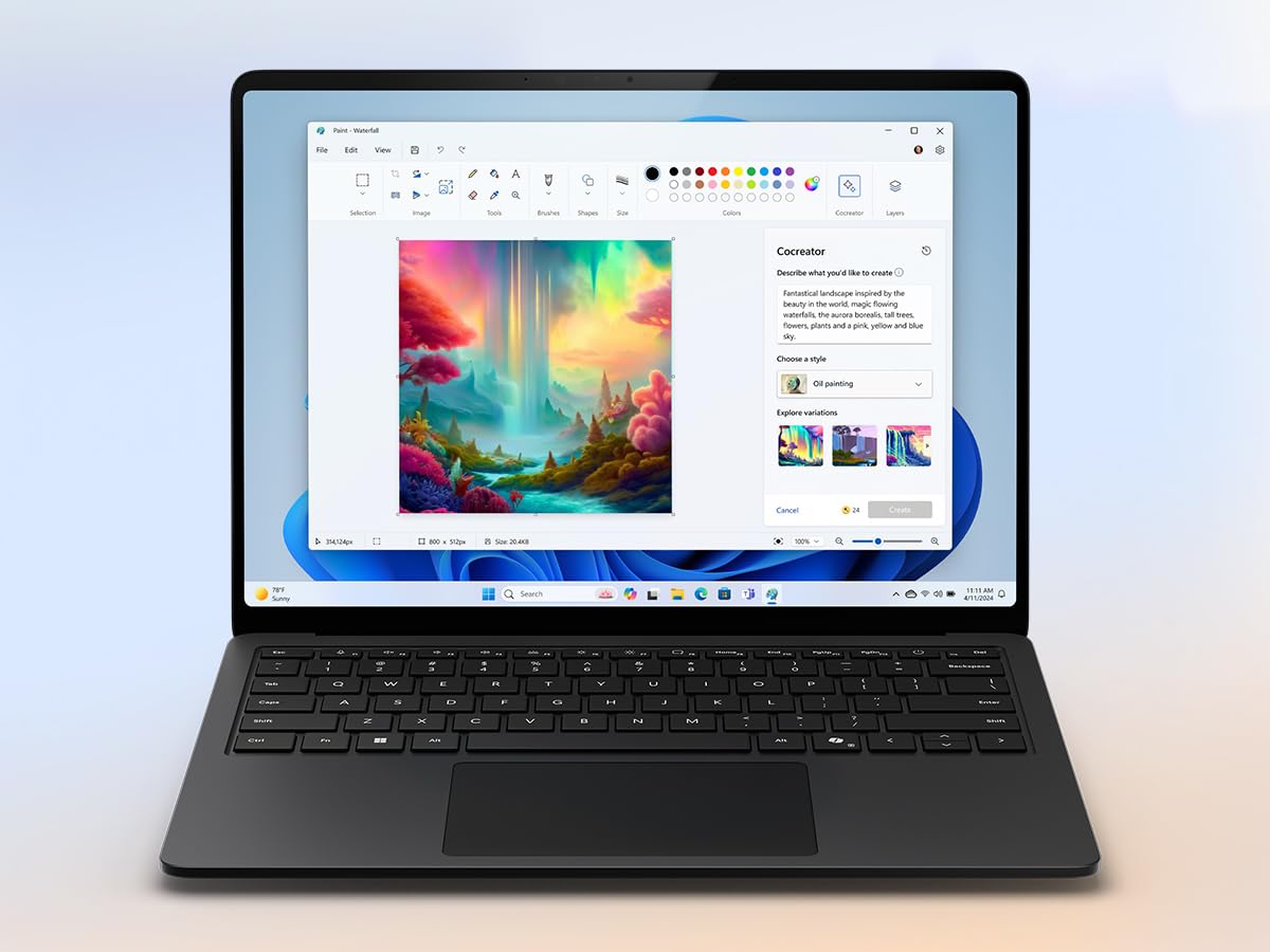 Microsoft Surface Laptop | Copilot+ PC | Pantalla táctil 15”| Snapdragon X Elite | 16GB RAM | 1TB SSD | Último Modelo, 7a edición | Windows 11 Home | Negro