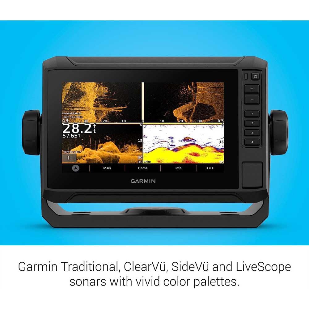 Garmin ECHOMAP UHD2 72sv con transductor GT54, Pantalla táctil de 7 Pulgadas, Mapa Base Mundial