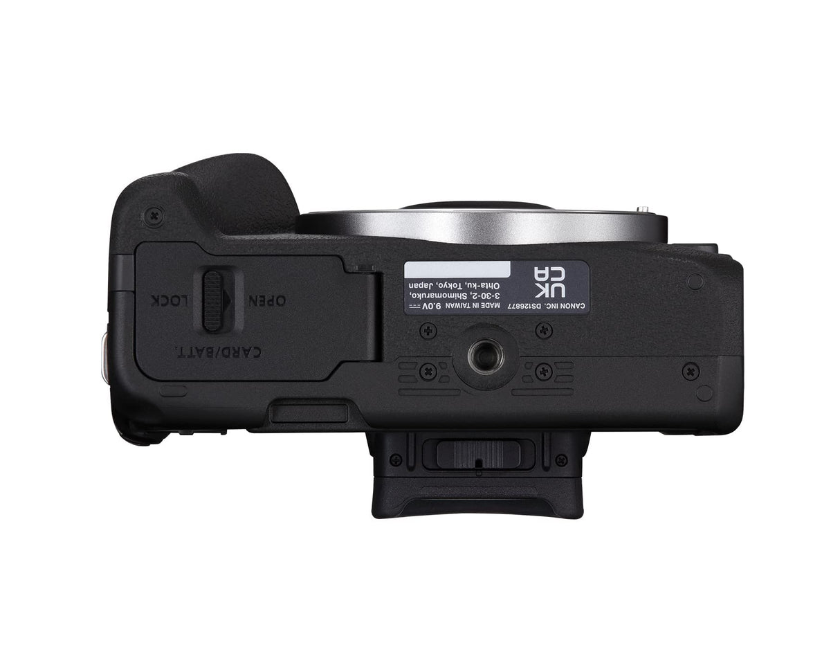 Canon EOS R50 Cámara Mirrorless Body, Cámara Evil APS-C (24,2 MP) -4 EV, Vídeo 4K 30 fps, Dual Pixel CMOS AF II, Pantalla Táctil de Ángulo Variable, Negro