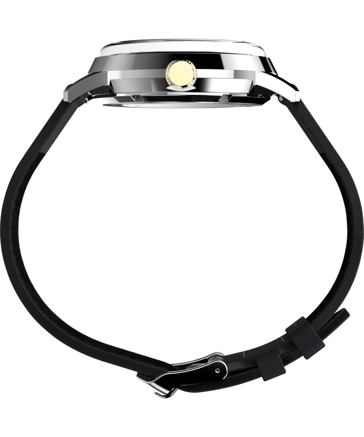 Timex Marlin Automatic - Reloj de 40 mm para hombre, correa de liberación rápida de dos piezas de cuero negro, esfera negra, caja de acero inoxidable TW2W33900