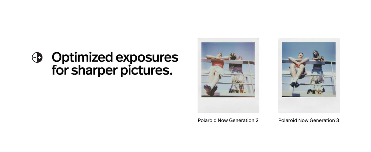 Polaroid - Now Gen 3 - Cámara instantánea - Paquete de cámara + película en Color (16 Fotos) Blanco (6561)