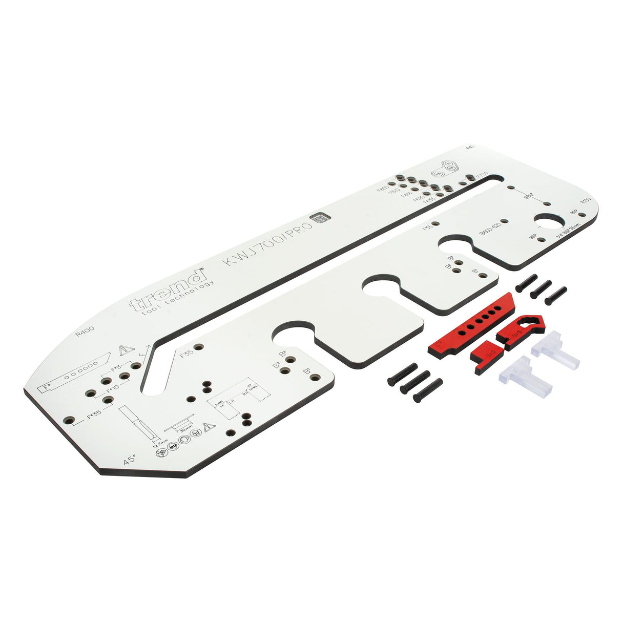 Trend Professional Jig Multi-Material para Encimeras de Cocina, para Juntas de Inglete Mason, Hasta 700mm, Alineación de Borde Frontal, KWJ700/PRO