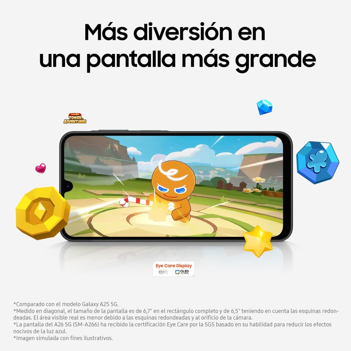 Samsung Galaxy A26 5G 128GB Teléfono Móvil, Inteligencia Alucinante, 6GB RAM, 50MP Cámara, Negro, Garantía del Fabricante 3 Años + 1 Año Extra