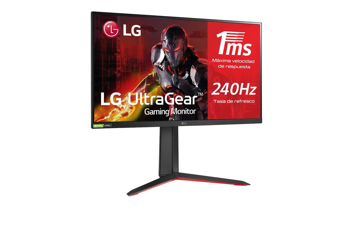LG 27GP750-B - Monitor Gaming UltraGear 27 pulgadas, 240Hz, 1 ms, 1000:1, 400nit, DCI-P3 98%, 16:9, HDMI, DisplayPort, Tecnología Black Stabilizer, Conectividad Universal, Color Negro