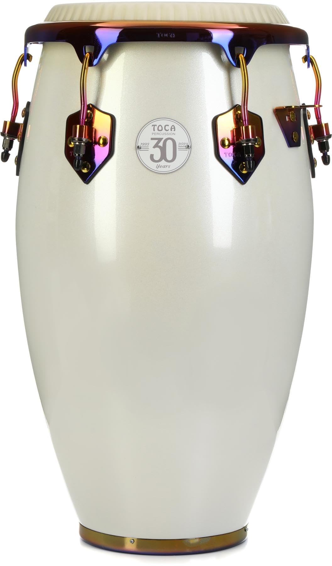 Toca Conga Series 30 Aniversario, Conga 11 3/4", Blanco luminiscente, herrajes anodizados, 5311-3/4MB
