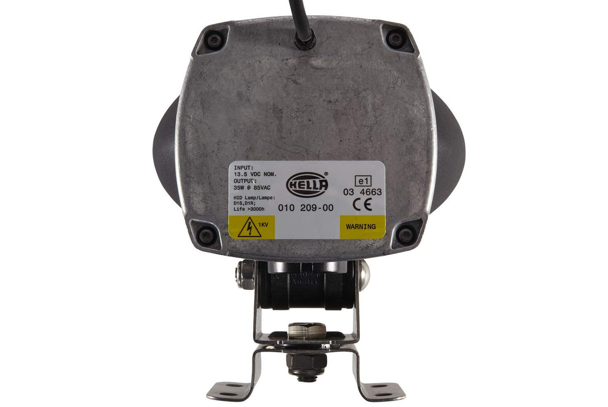 HELLA Xenón Faro de trabajo - Oval 100 Powerpack - 12V - montaje exterior/Conexión roscada - Fijación de cuatro puntos - Iluminación campo cercano - Cable: 500mm - Conector: AMP - 1GA 996 461-311