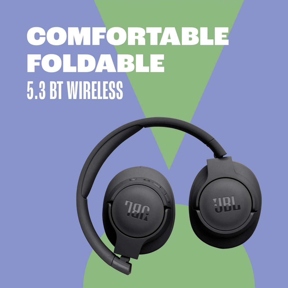 JBL Auriculares Tune 720 BT, inálambricos por Bluetooth, 76 horas de reproducción con JBL Pure Bass, plegables, azul