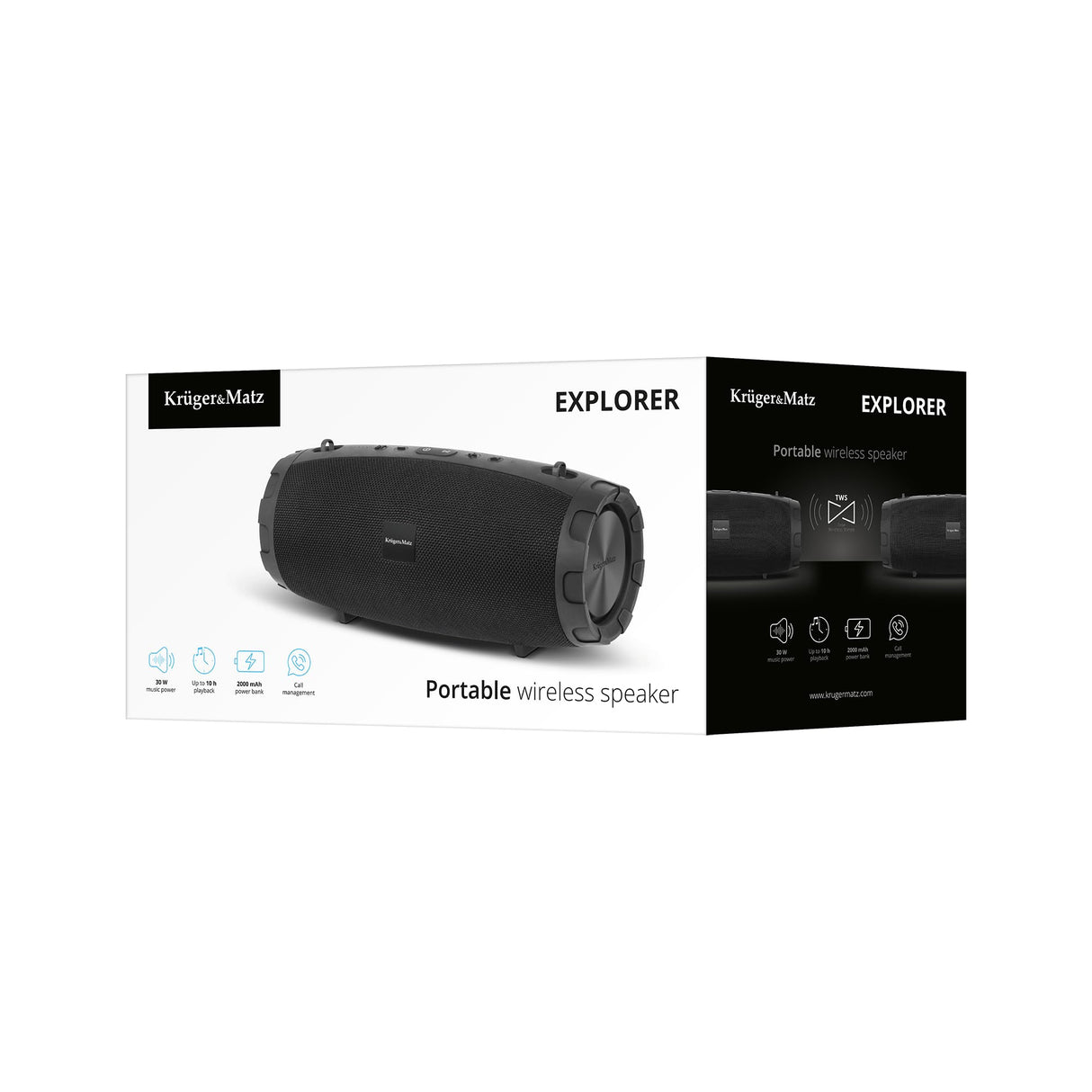 Altavoz Bluetooth portátil Kruger & Matz Explorer BT USB AUX SD