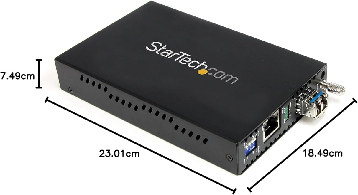 StarTech.com ET1000S40LC2 - Gigabit Ethernet Media Converter 1Gbps to Multi Mode Fiber Connector, Black