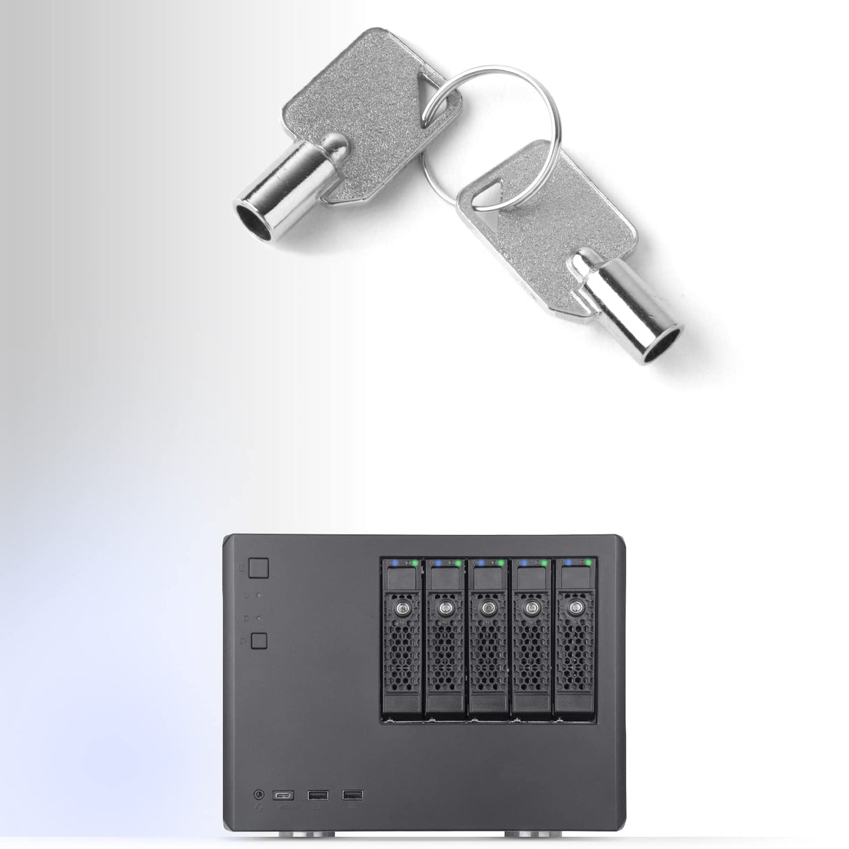 SilverStone Technology CS351, Chasis NAS de Alto Rendimiento de 5 bahías SAS-12G / SATA-6G con Cambio en Caliente, SST-CS351, Negro