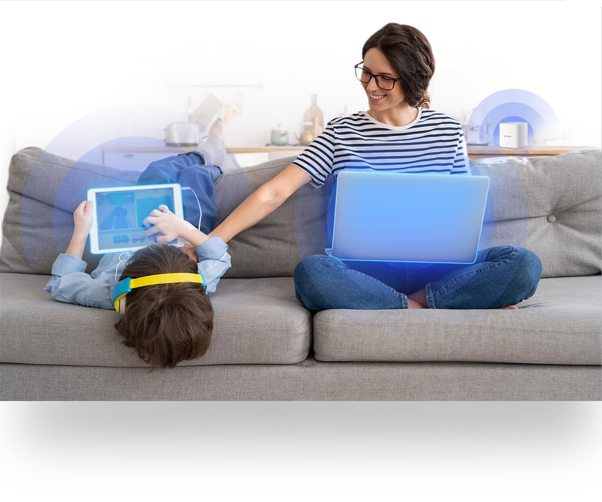 D-Link M15-2 Eagle Pro AI AX1500, Pack 2 Extensores WiFi 6, 1500 Mbps, Mesh Inteligente, Optimizador tráfico, Roaming, Puertos Gigabit, Modos Router o Extensores, WPA3, Control Voz Alexa/Google