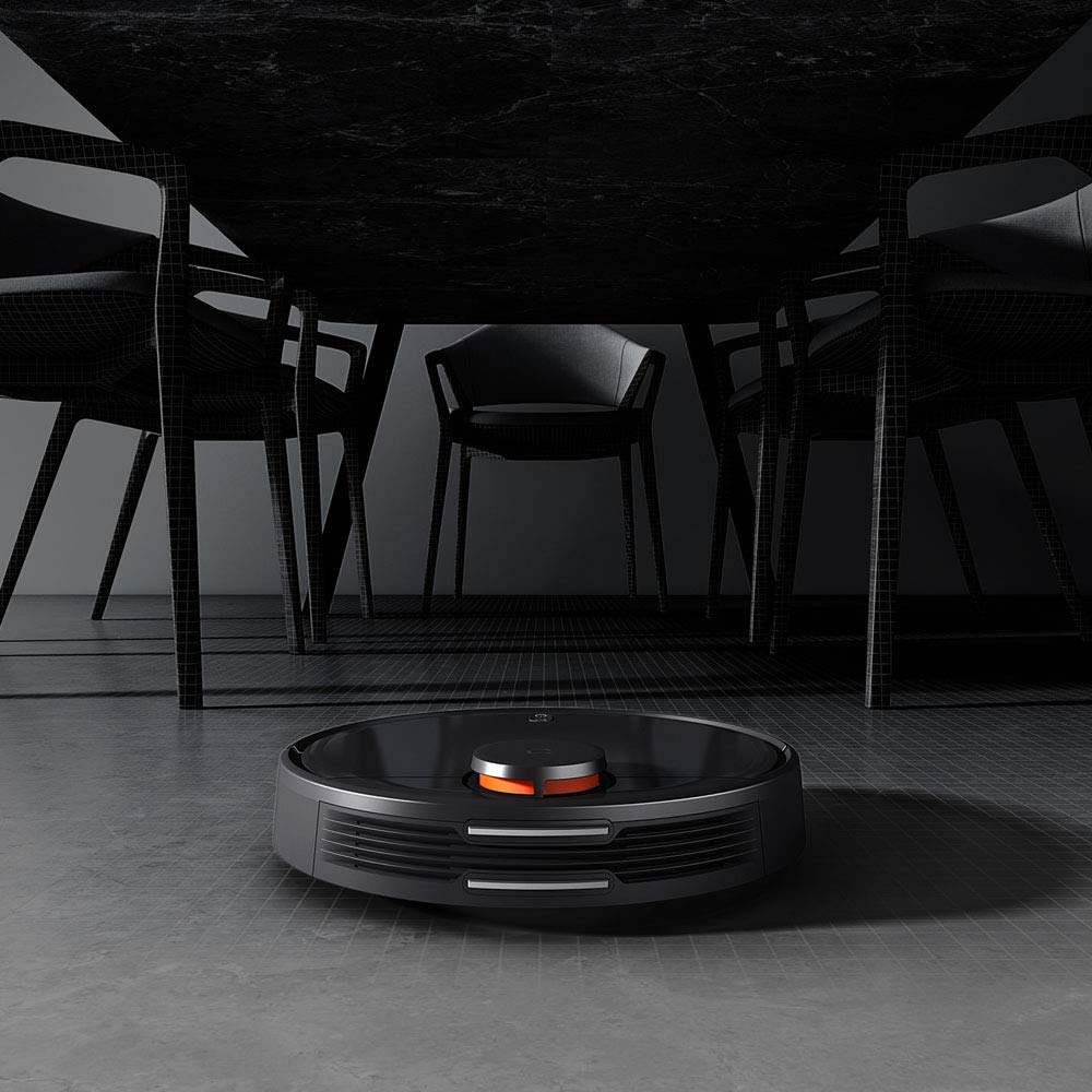 Xiaomi Mi Robot Aspiradora Mop Pro, potencia de succión 2100Pa autonomía 110min 180m², detección obstáculos, planificación rutas, muros virtuales, comando de voz y a través de la aplicación - Negro