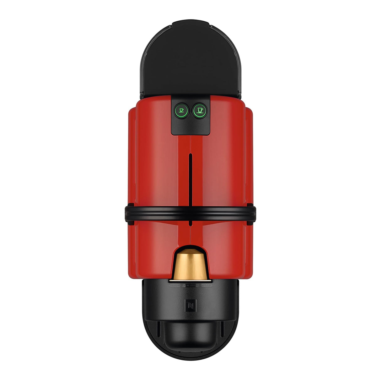 Krups Nespresso Inissia, Máquina de café espresso en cápsulas, Compacto automático, Presión 19 bar, Color Negro/Rojo, Tamaño único