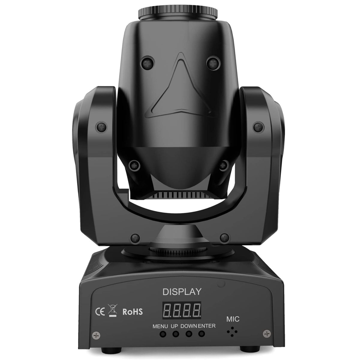 Audibax Boston 30 - Cabeza Móvil para Discoteca Con Anillo LED - Luces DJ - Foco Profesional Móvil - Cuenta Con 1 Luz de 30W y Anillo de Colores - Flash Discoteca