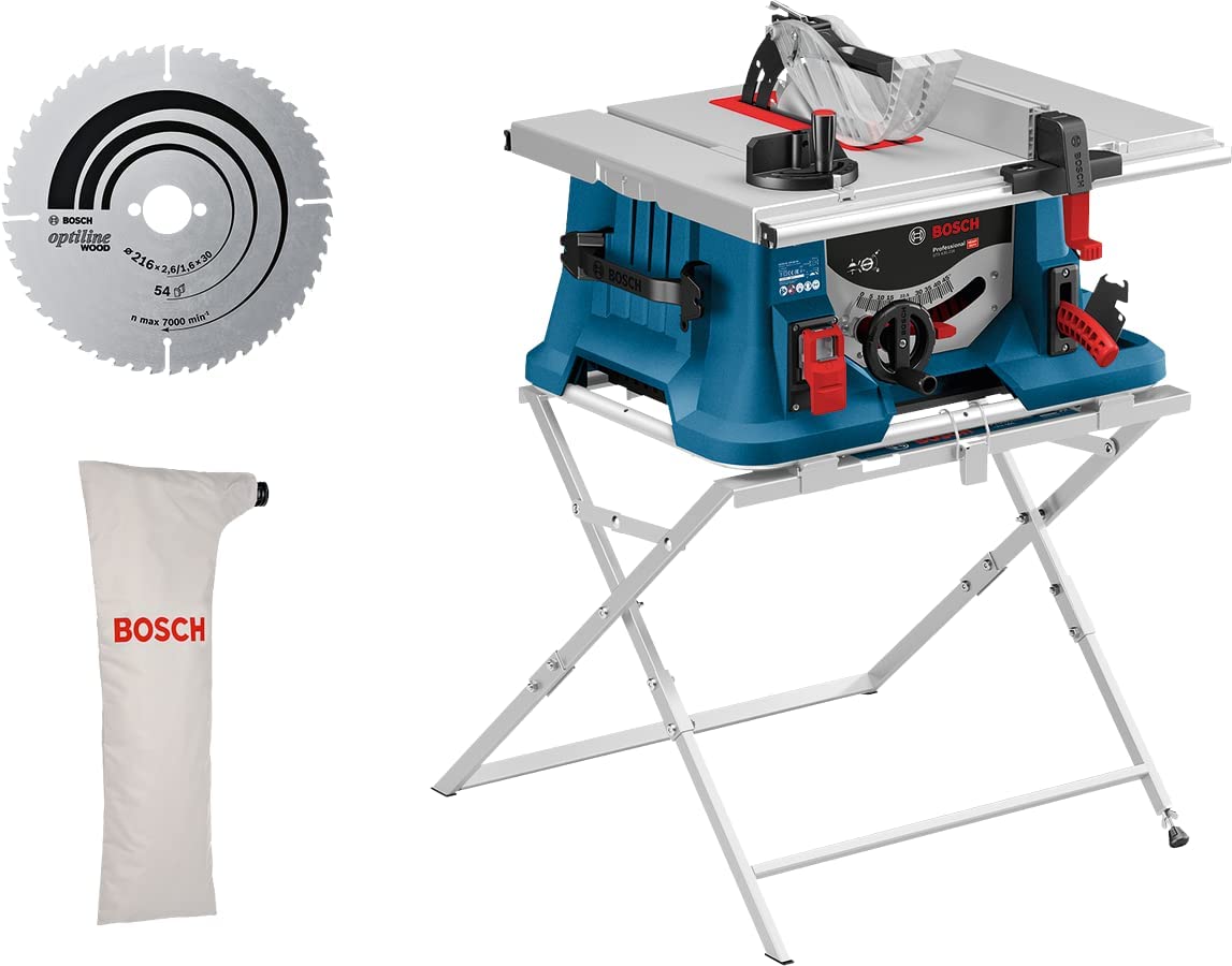 Bosch Professional GTS 635-216 + GTA 560 - Sierra circular de mesa (1600 W, Ø disco de sierra 216 mm, con mesa)