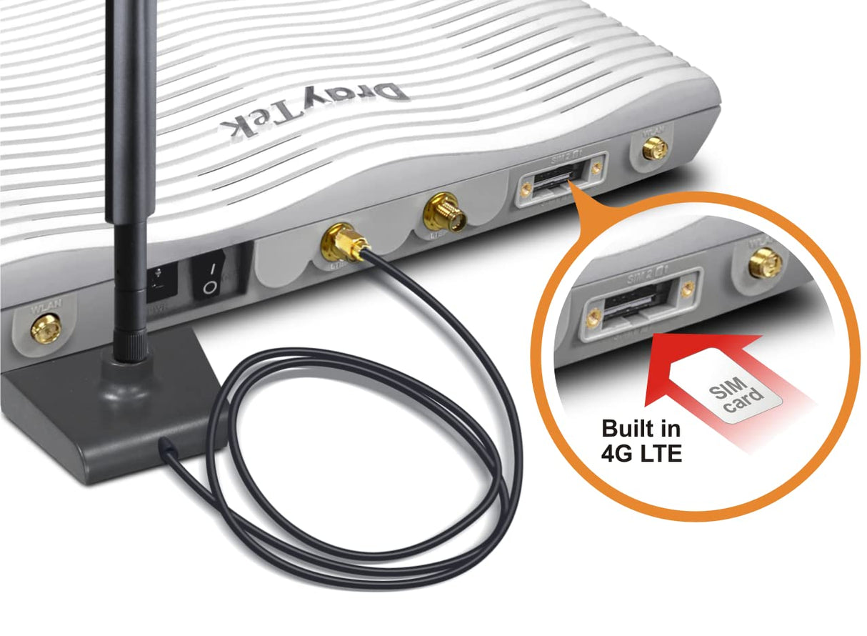 DrayTek Vigor2866L - Serie LTE - Router 4G LTE & G.Fast para pequeñas y Medianas Empresas