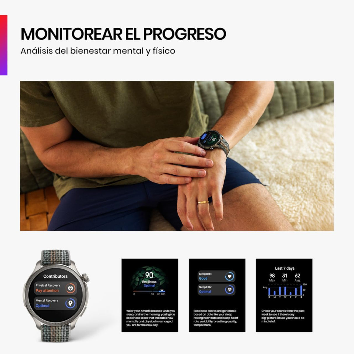 Smartwatch Amazfit W2286GL2G Ø 46 mm Negro (3 Unidades)