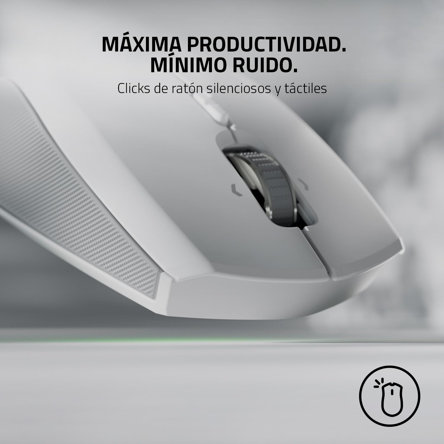 Razer Pro Click Mini - Ratón inalámbrico profesional, ergonómico para una mayor productividad en la oficina para PC / Mac (Bluetooth, hasta 4 dispositivos simultáneamente, hasta 400 horas) Mercury