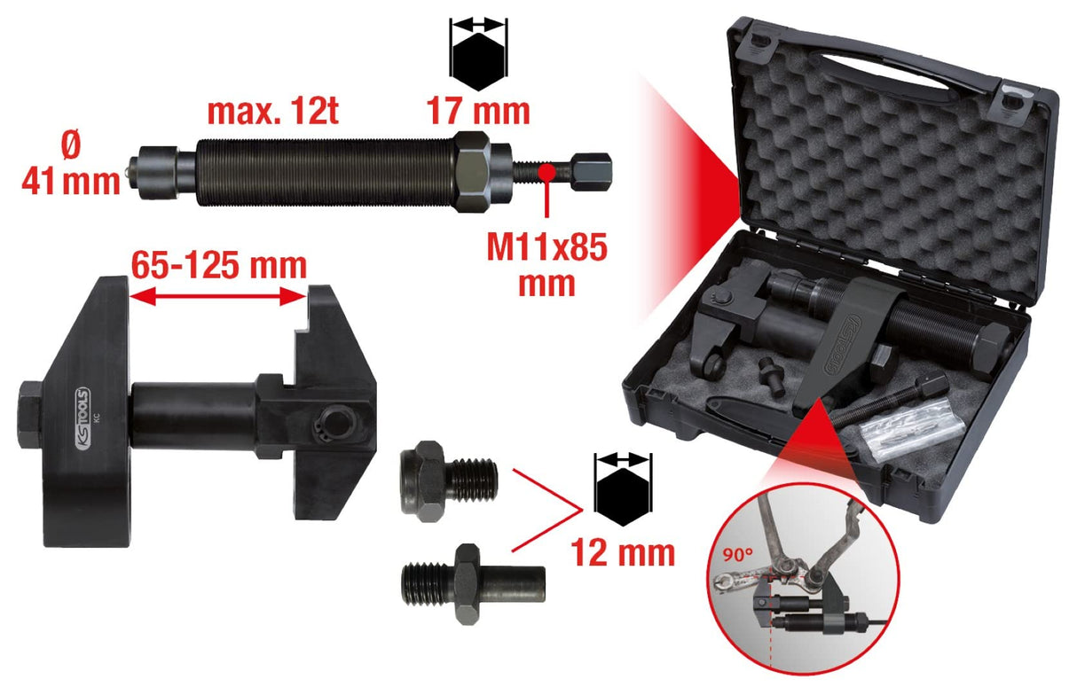 KS Tools 670.0075 Juego de expulsor para tornillos de unión con husillo