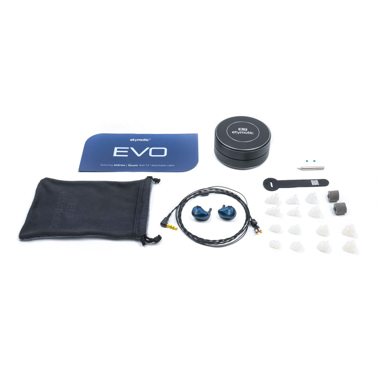 Etymotic ER-Multi3 EVO - Auriculares intraurales aislantes con Triple Armadura equilibrada con Cable BAX Estron T2 Desmontable de Alta Gama