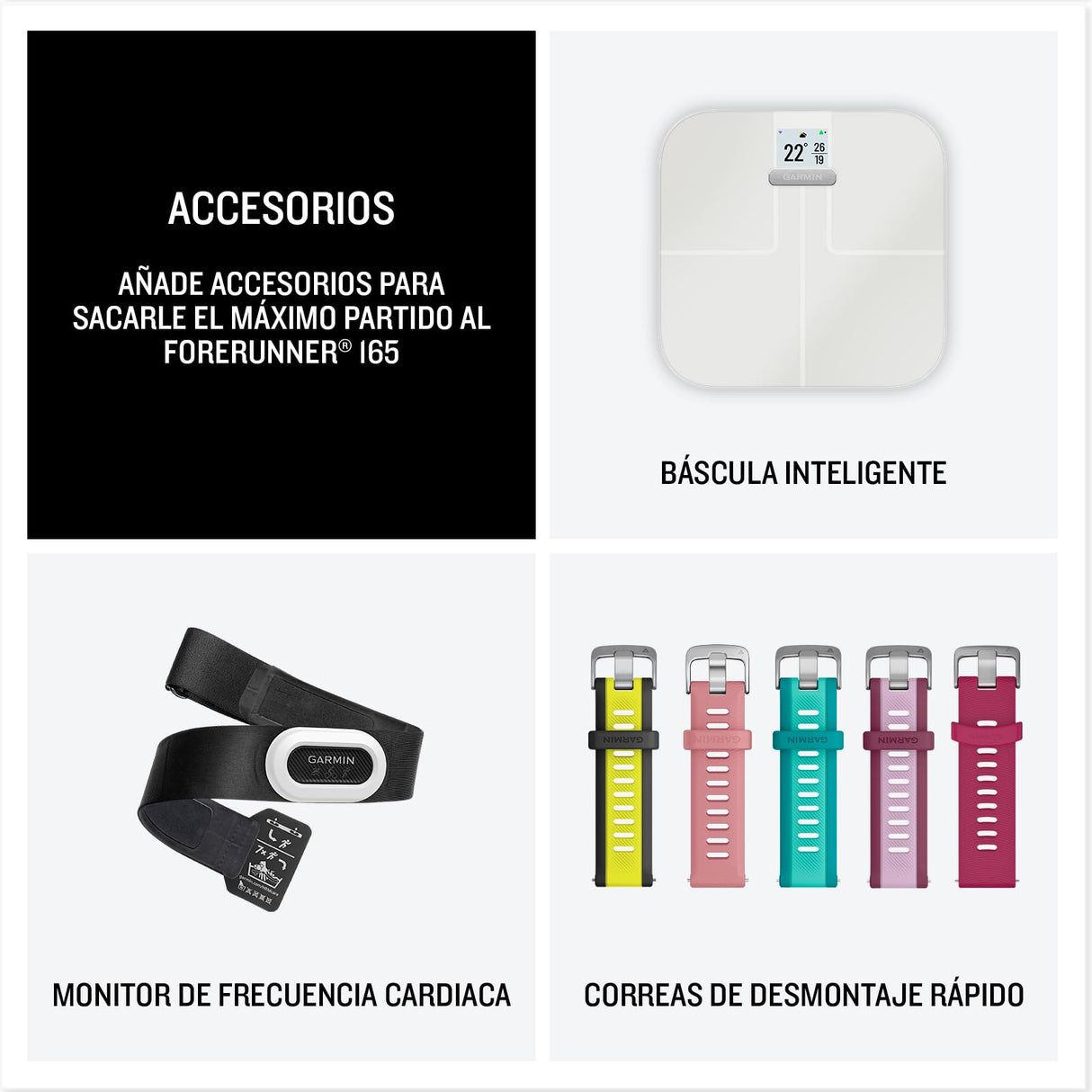 Garmin Forerunner 165 Music, Reloj Inteligente para Correr con GPS, Pantalla Táctil AMOLED, Métricas Optimizadas, Planes de Entrenamiento, Pay, Autonomía de 11 Días, Blanco