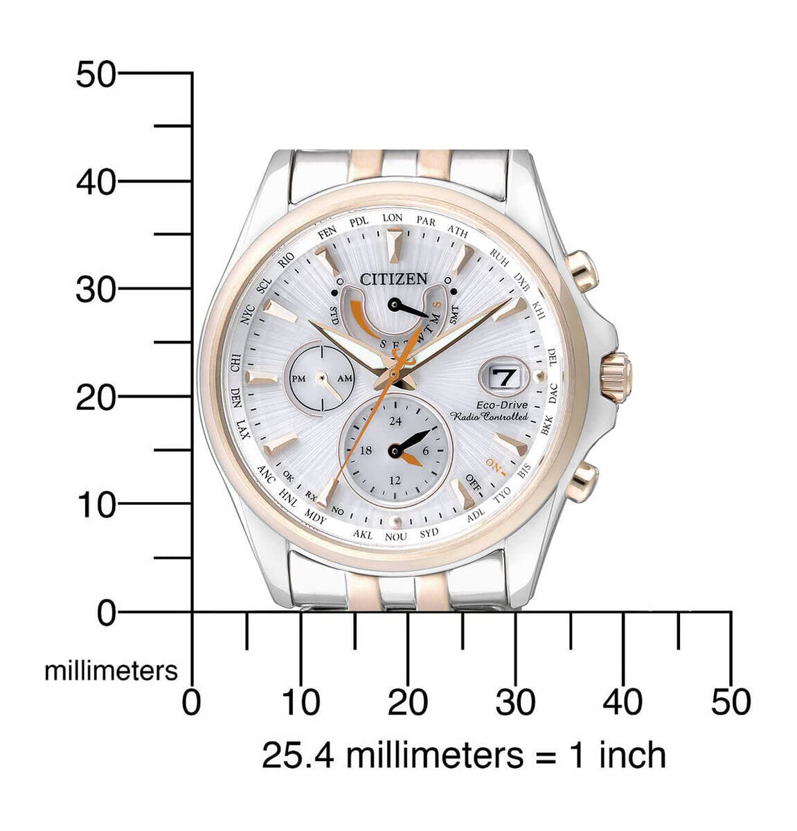 Citizen Reloj Analógico para Hombre de Cuarzo con Correa en Acero Inoxidable FC0014-54A