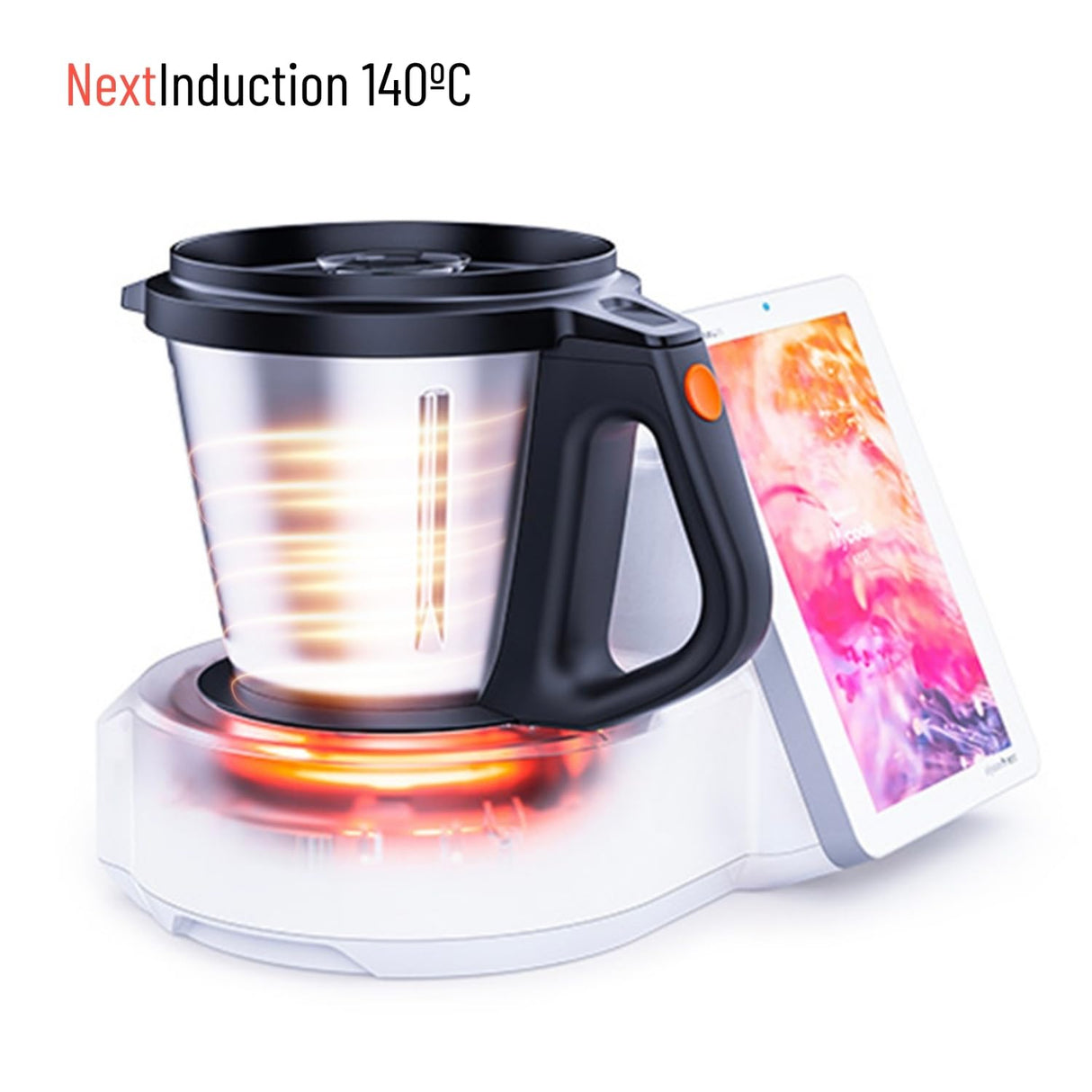 Taurus Mycook Next - Robot de Cocina con wifi, pantalla XXL, cocina por voz, inducción, cocción lenta o alta temperatura, sous-vide, 30 funciones, 2000W, jarra 3.75L, app mycook + accesorios