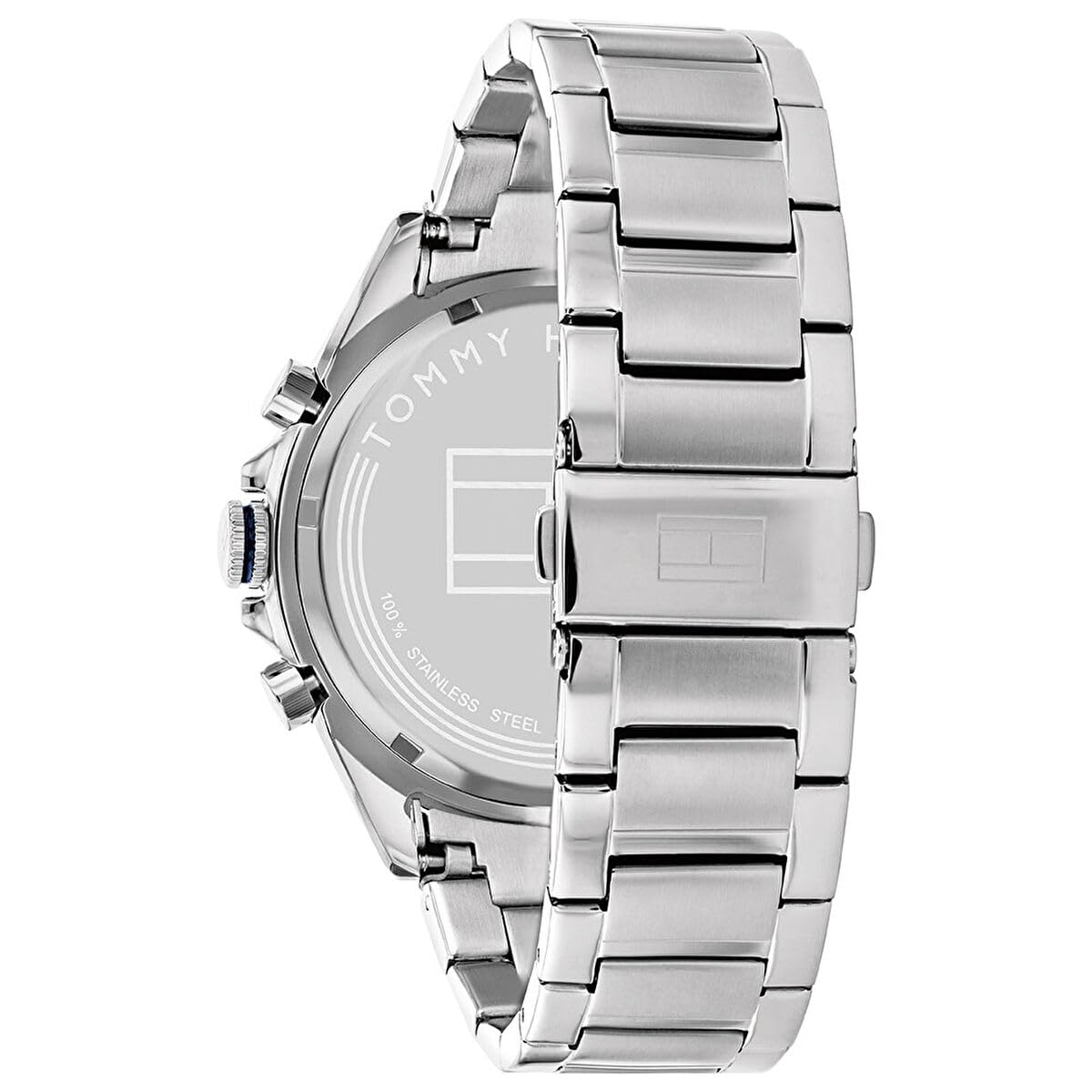 Tommy Hilfiger Reloj Analógico de Cuarzo Multifunción para Hombre con Correa de Acero Inoxidable Plateada - 1791968