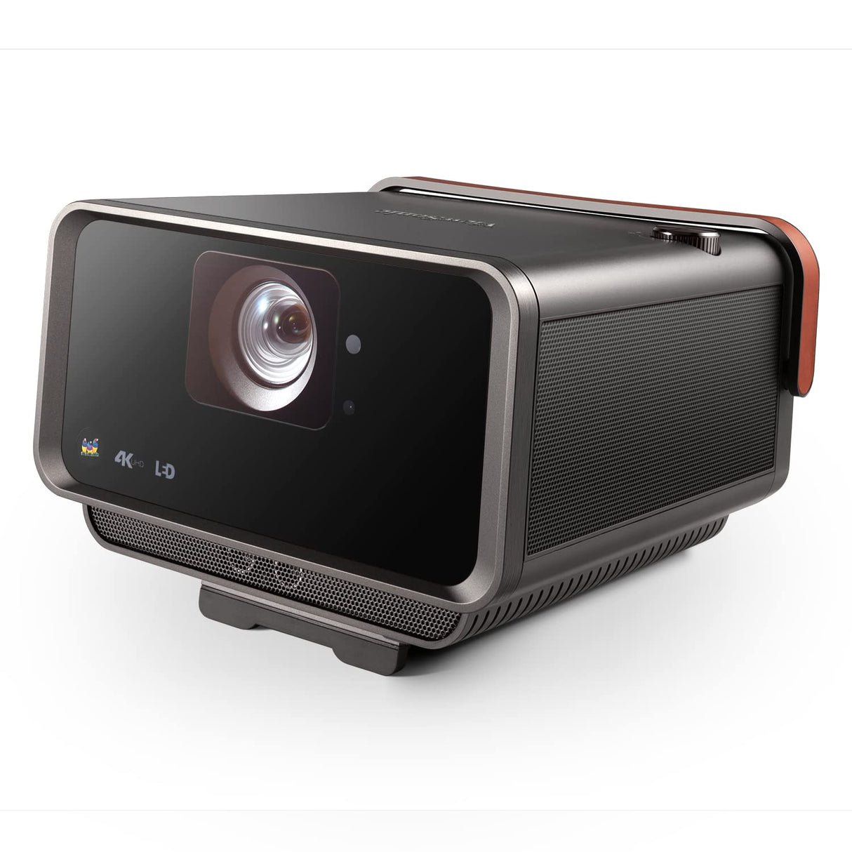 ViewSonic X10-4K Proyector SMART LED UHD portátil de corto alcance para juegos, entretenimiento familiar y doméstico con Wi-Fi Bluetooth y audio Harman Kardon - Carbón metálico