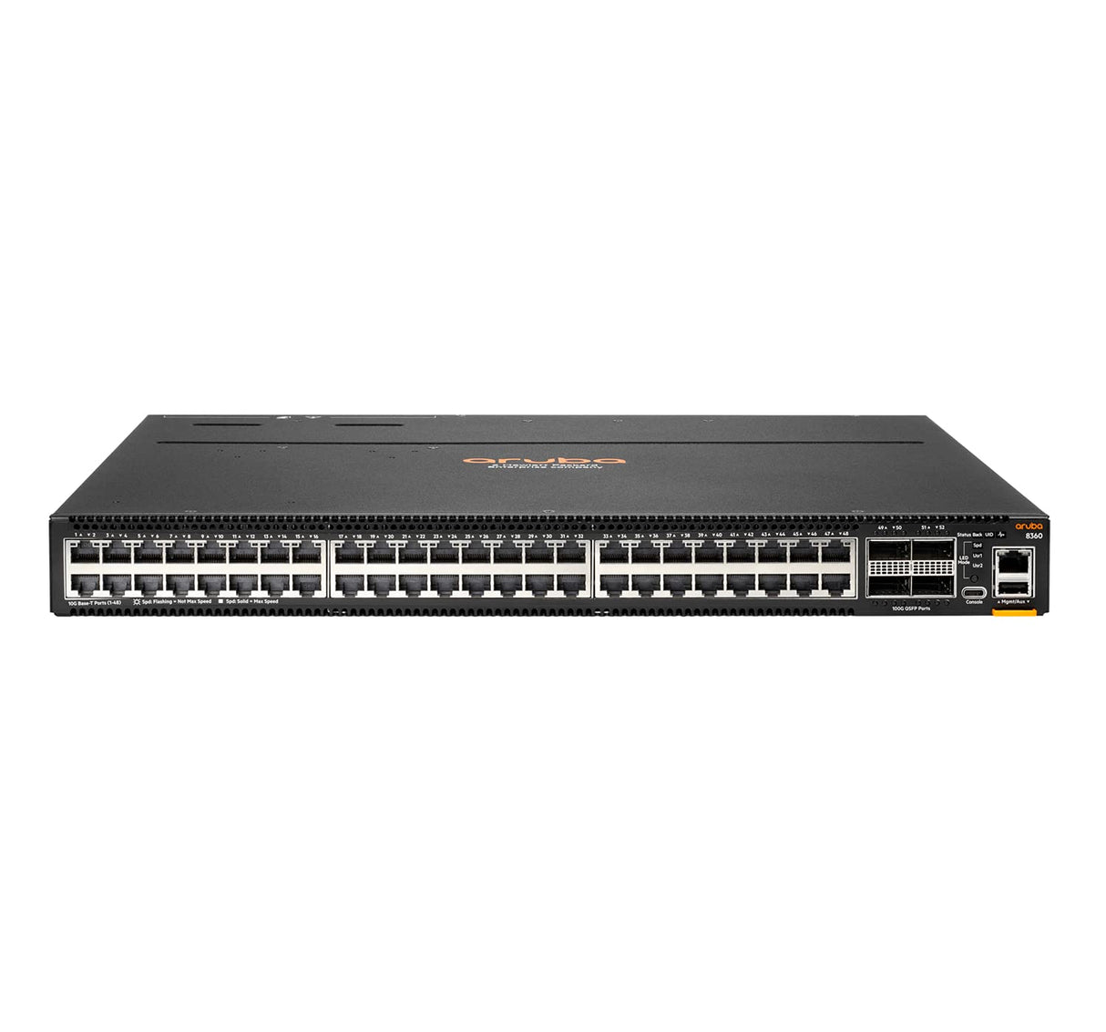 Hewlett Packard Enterprise Aruba 8360-48XT4C Gestionado L3 10G Ethernet (100/1000/10000) 1U Negro