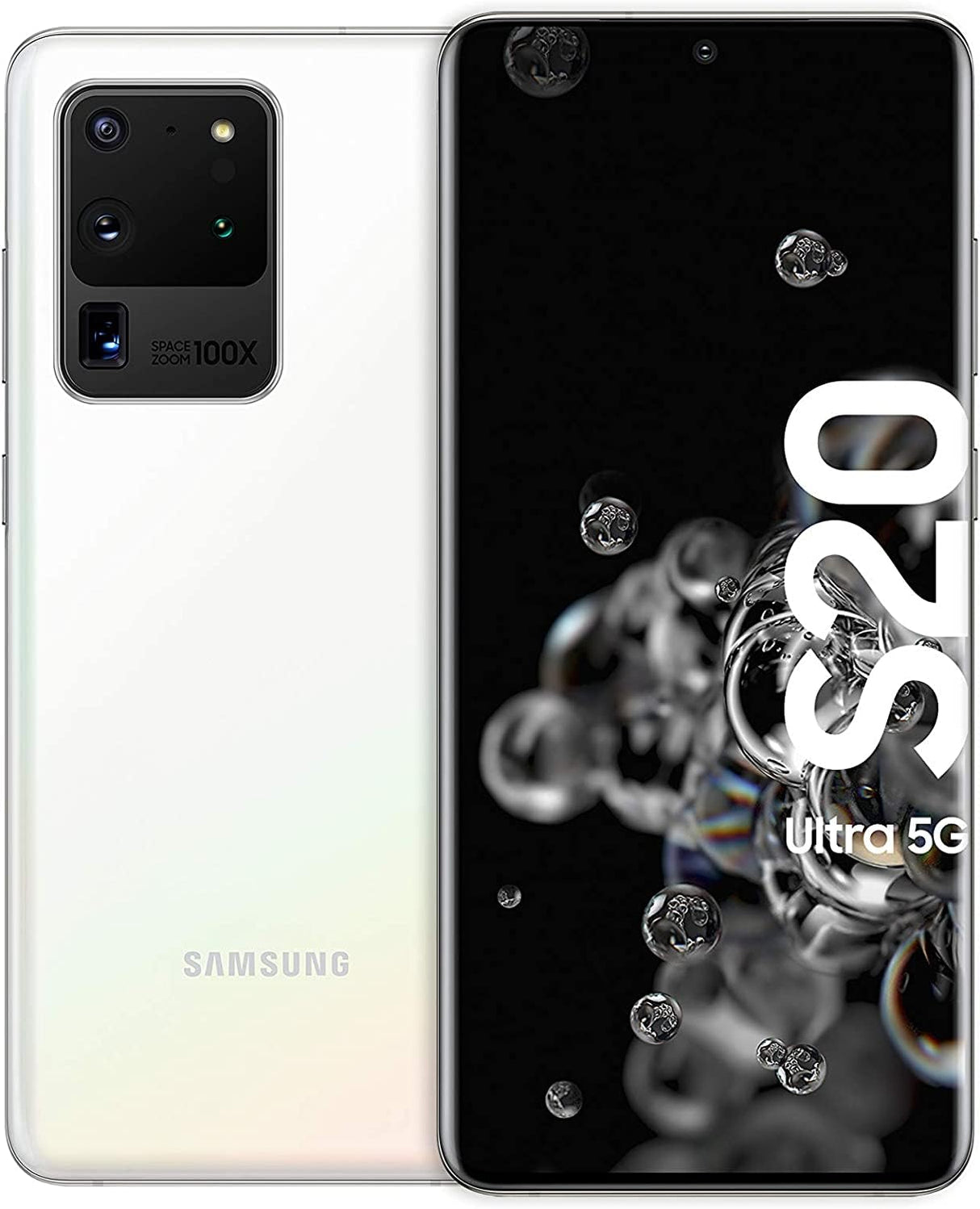 Samsung Galaxy S20 Ultra 5G sin etiqueta cámara 108MP, Super AMOLED Didsplay, Hybrid SIM, Android 10 a 13, versión alemana (512 GB, blanco)