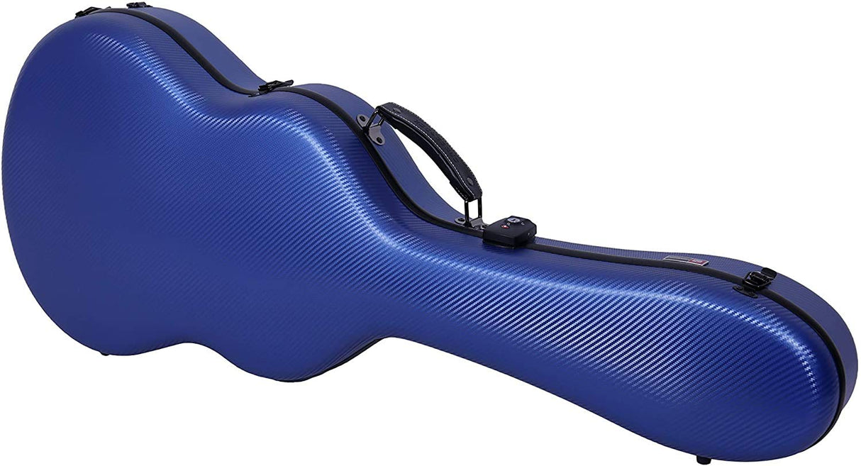 Crossrock Poly Carbon se Adapta a 4/4 Guitarras clásicas, Estuche antiarañazos en Azul (CRF4020CBL)