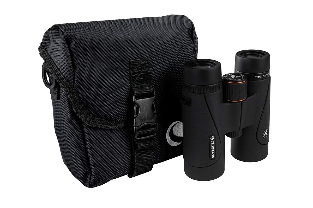 Celestron 71406 TrailSeeker 10x42: prismáticos con prisma BaK-4, negro
