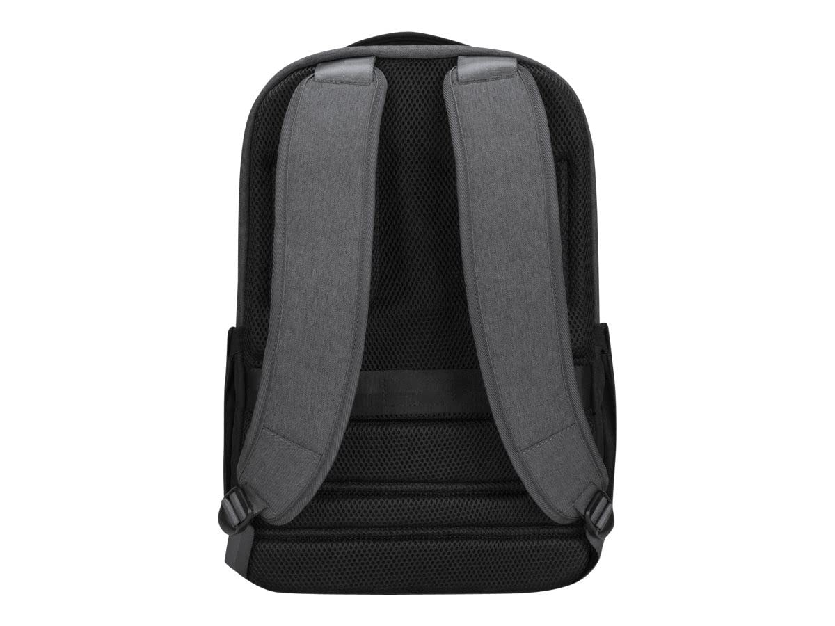 Targus TBB58602GL Mochila Hero Cypress 15.6" con Ecosmart - Gris Hecho de 26 Botellas de Agua de plástico recicladas Bandolera ergonómica Acolchada