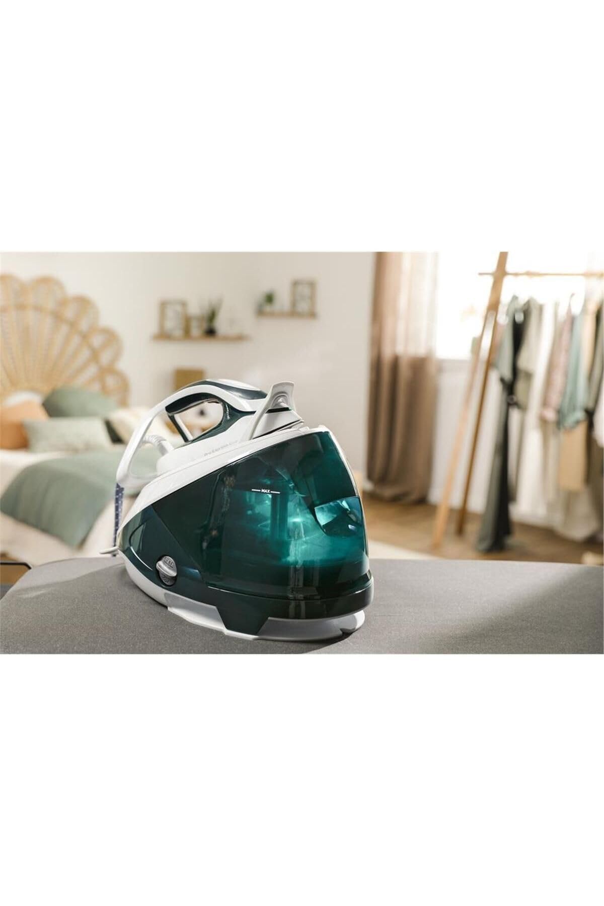 Tefal Pro Express Eco GV9E21E0 - Plancha de vapor (2200 W, presión de 7,5 bar, 560 g/min, vapor continuo, 140 g/min, modo ecológico, colector de cal, tecnología Smart Temp), color verde bosque