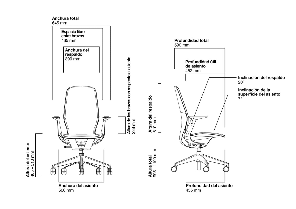Steelcase SILQ Silla ergonómica de altura regulable, carcasa gris claro o plástico de carbono metalizado y tapicería azul real