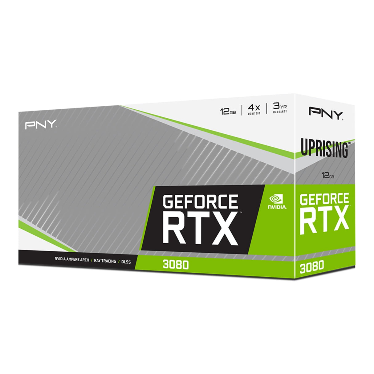 PNY GeForce RTX™ 3080 12GB XLR8 Gaming Epic-X RGB™ Uprising™ Triple Fan Graphic Card LHR, Color Black