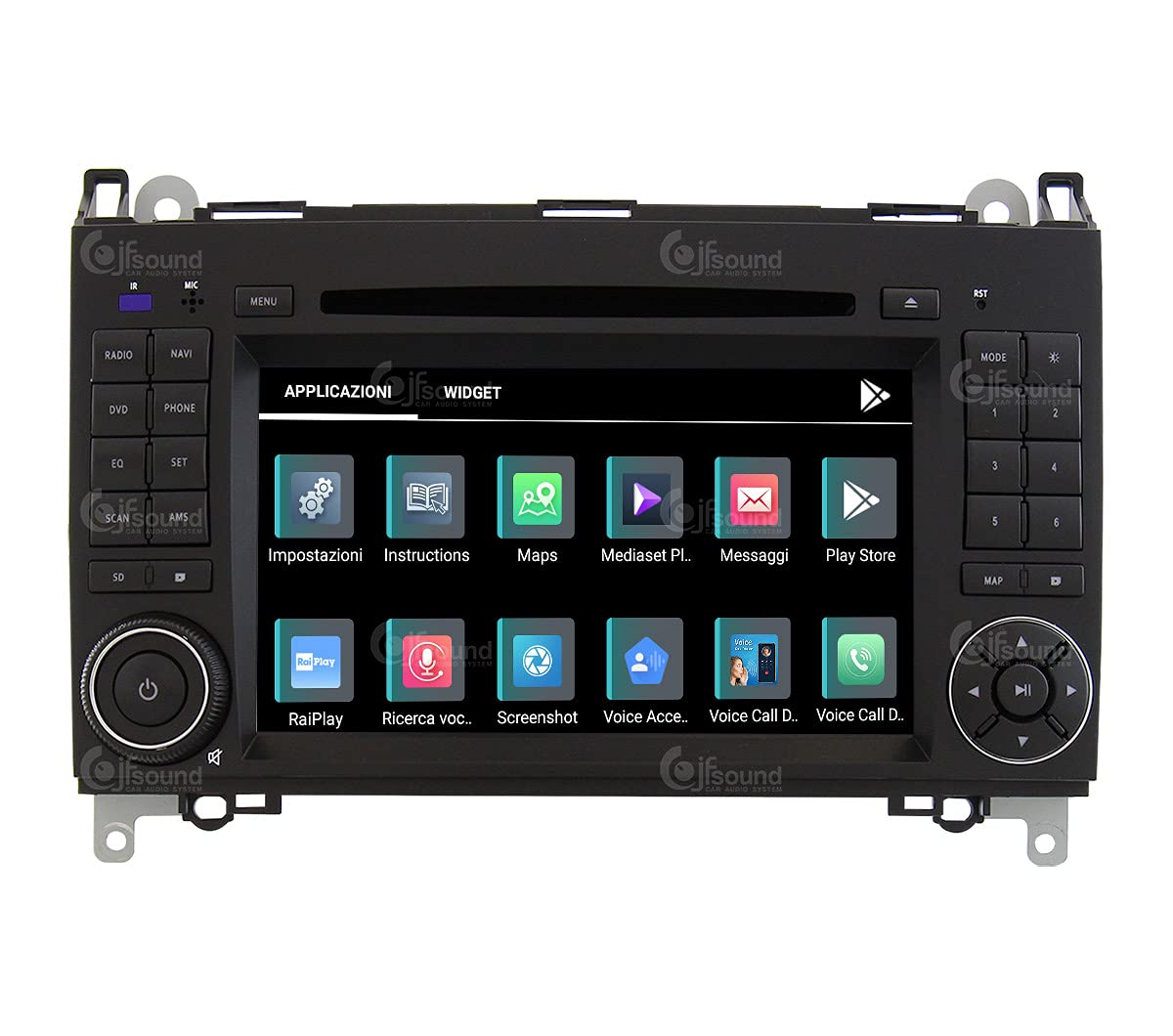 Autorradio de Ajuste Personalizado para Mercedes Android GPS Bluetooth WiFi Dab USB Pantalla táctil Full HD 7" procesador de 8 núcleos y comandos de Voz