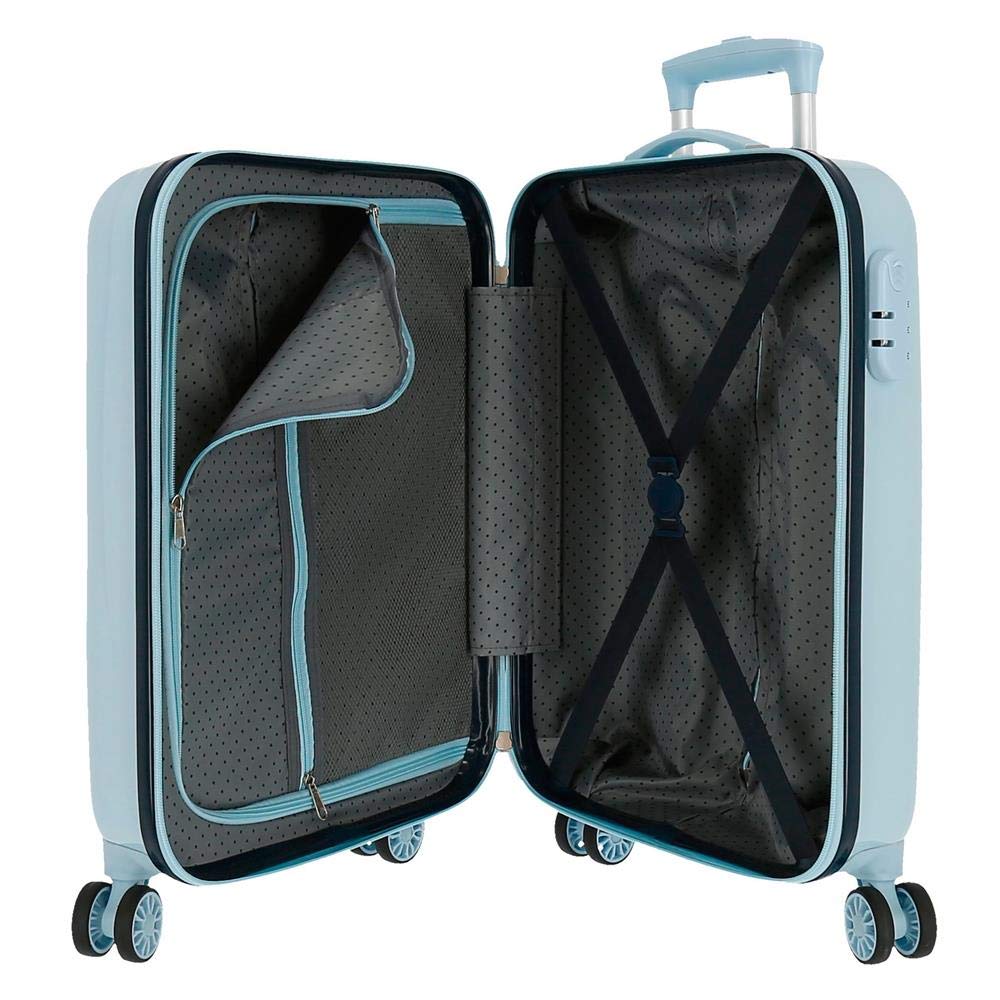 Disney Frozen Trust Your Journey Maleta de Cabina Azul 37x55x20 cms Rígida ABS Cierre combinación 32L 2,5Kgs 4 Ruedas Dobles Equipaje de Mano