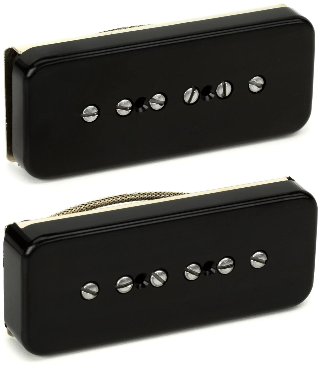 SEYMOUR DUNCAN - Microfono de guitarra eléctrica - Juego de pastillas P90 para guitarra eléctrica Antiquity con tapas negras