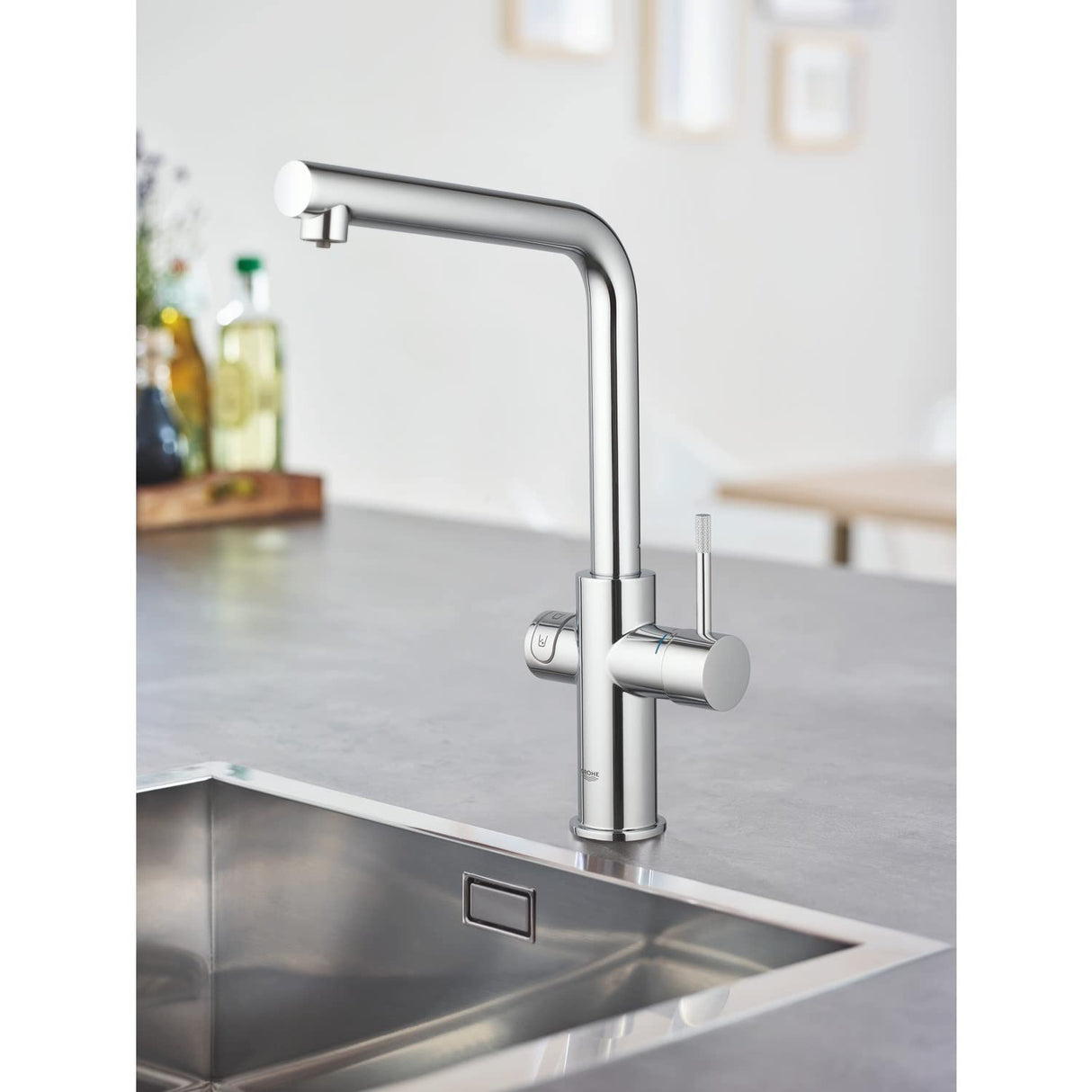 Grohe Blue Home Starter Kit - grifo de cocina con filtro de agua, caño en L (31454001)