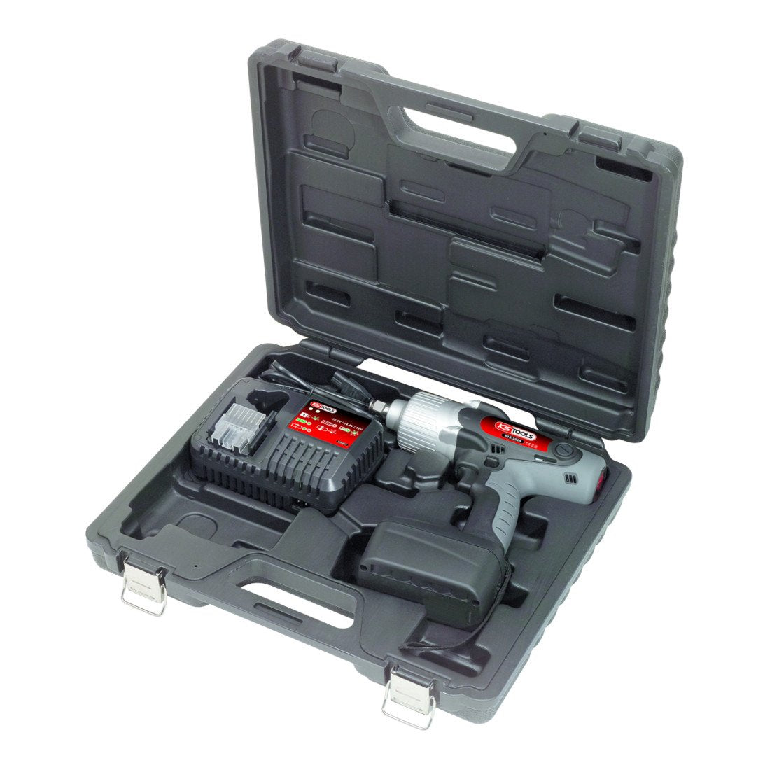 KS Tools 515.3526 1/2''Llave de impacto de batería con control de par,1.800 rpm,mit 2 Akku+1 Ladegerät