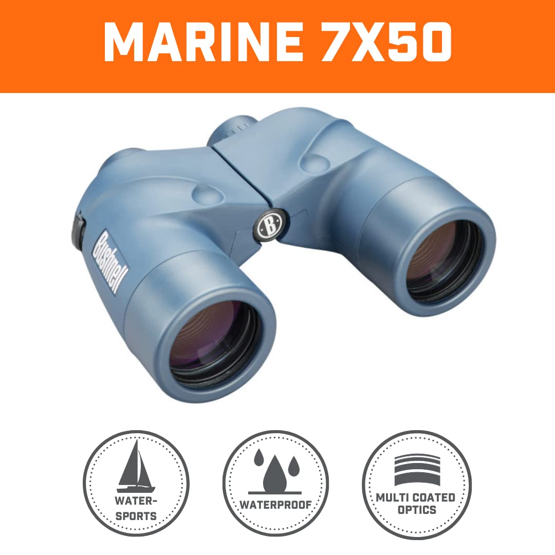 Bushnell 7X50 Marine PL62060, Unisex-Adult, Azul, Normal