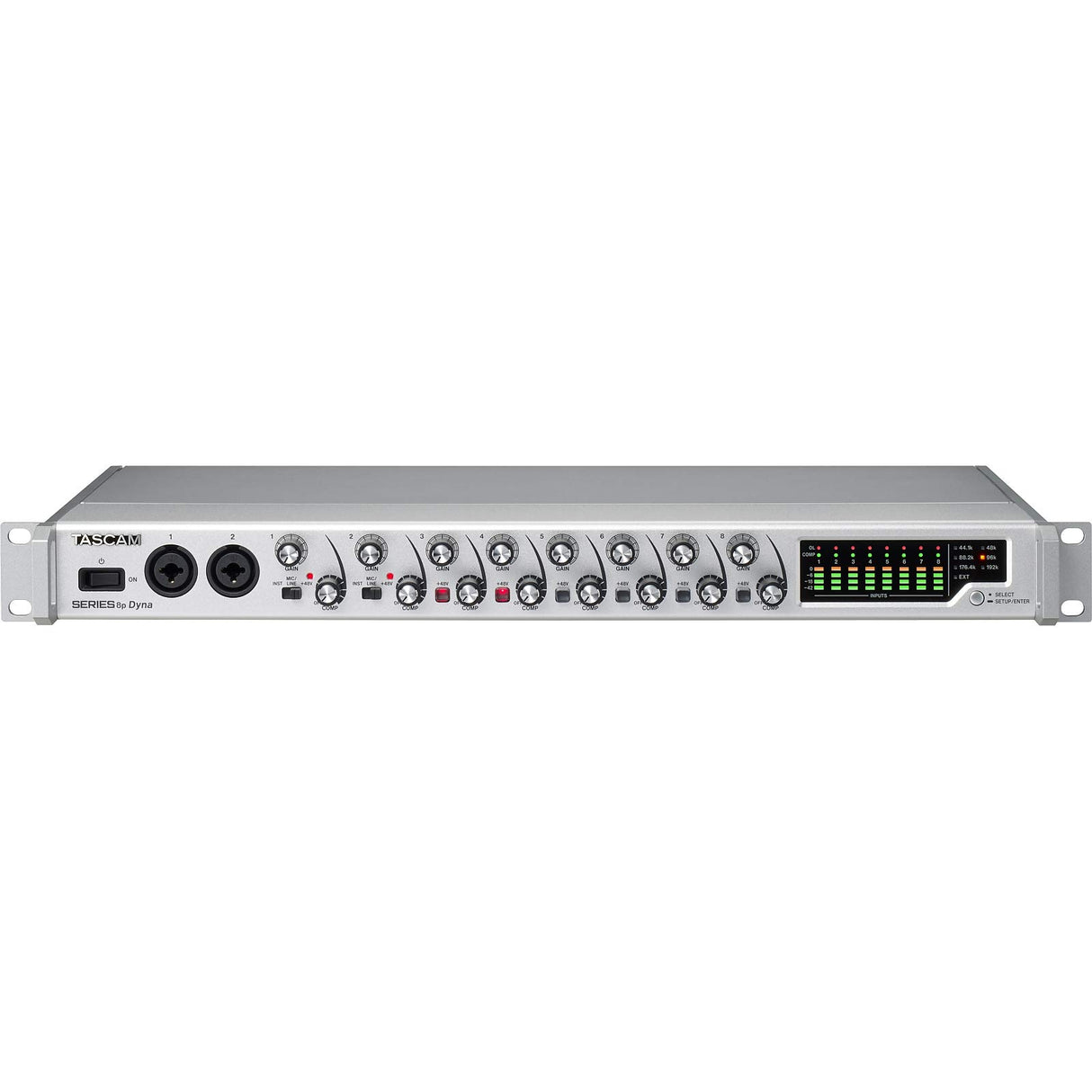 Tascam Serie 8p Dyna - Convertidor A/D de 8 Canales, preamplificador de micrófono con compresor analógico