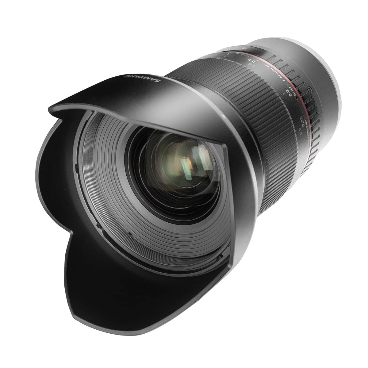 Samyang F1120710101 - Objetivo fotográfico DSLR para Fuji X (Distancia Focal Fija 16mm, Apertura f/2-22 ED AS UMC CS, diámetro Filtro: 77mm), Negro