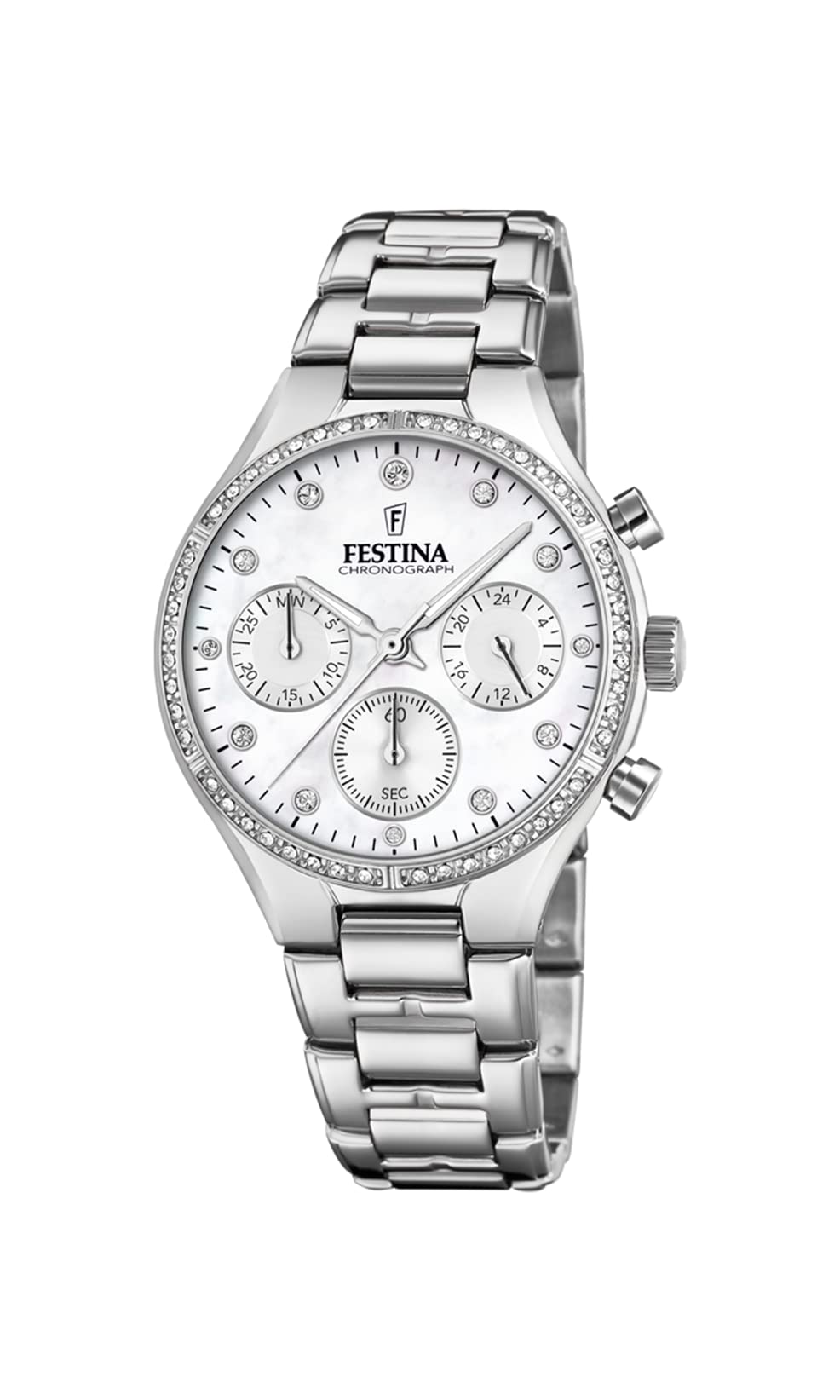 Reloj FESTINA para Mujer F20401/1 Boyfriend Collection Caja de Acero Inoxidable 316l Gris Plata Correa de Acero Inoxidable 316l Gris Plata
